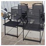 4 FOLDING METAL/MESH PATIO CHAIRS