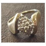 WATERFALL RING 10K 3.6G WITH STONES