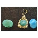 3 PC TURQUIOSE AND GP PENDANT