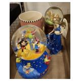 DISNEY SNOW GLOBE, SNOW GLOBE, MUG, FIGURINE