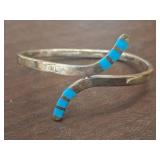 STERLING AND TURQUOISE BRACELET