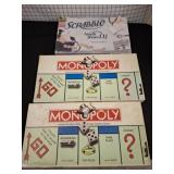 2 MONOPOLY GAMES AND SCRABBLE