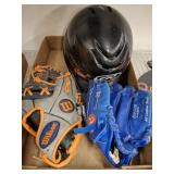 BASEBALL HELMET AND KIDS GLOVES