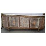 MARBLE TOP CONSOLE-NEEDS REFINISHING