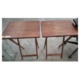 2 FOLDING TV TABLES