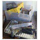 PAINT TRAYS AND ROLLERS, AND CLIPS