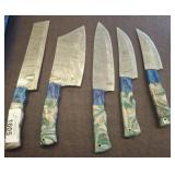 5PC DAMASCUS STYLE CHEF