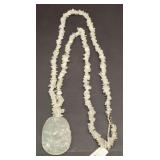SAKS GENUINE AGATE NECKLACE WITH PENDANT