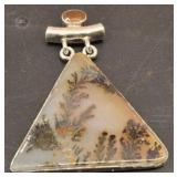 DENDRITIC LANDSCAPE AGATE STERLING PENDANT