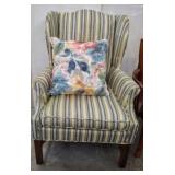 UPHOLSTERED WING BACK CHAIR