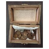 WHEAT PENNIES IN TREASURE CHEST