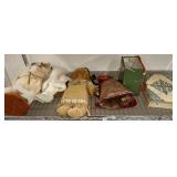 SANTA, DOLLS, BOX, MISC