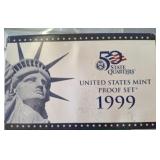 1999 US MINT PROOF SET WITH QUARTERS