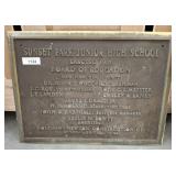 METAL SCHOOL DEDICATION SIGN