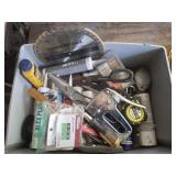 PLASTIC TUB-CAULK, SHEARS, STAPLERS