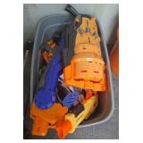 TOTE OF ASSORTED NERF AND OTHER TOY GUNS