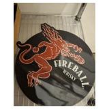 14IN FIREBALL WHISKY SIGN