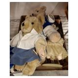 PLUSH BEARS AND DOLLS