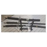 MINIATURE SAMURAI SWORD SET