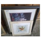 2 PC WALL ART FRUIT, FLOWERS  26X32