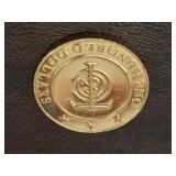 TIFFANY MONEY GOLD PLATE OVER SILVER MEDALLION