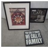 3 PC WALL ART-CAFï¿½, FAMILY QUOTE, FORTUNE