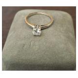 14K SOLITAIRE RING WITH DIAMOND