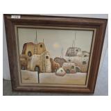 SOUTHWEST PUEBLO PAINTING ON CANVAS