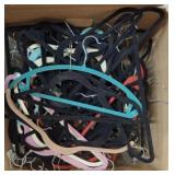 BOX OF CLOTHES HANGERS