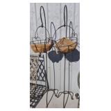 2 SHEPHERD HOOK PLANT HANGERS W/ BASKETS
