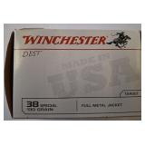 WINCHESTER 38 SPECIAL 130GR FMJ 100RDS