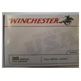 WINCHESTER 38 SPECIAL 130GR FMJ 100RDS