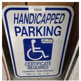 HANDICAPPED PARKING SIGN   12X18
