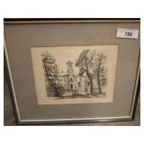 TOWER GROVE ST LOUIS FRAMED PRINT 18IN