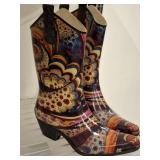 LADYS RUBBER COWBOY BOOTS 10