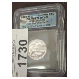 GRADED 2007 S SILVER QUARTER