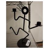 WROUGHT IRON CANDLE HOLDER