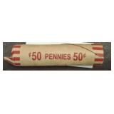 1953-S ROLL OF WHEAT PENNIES