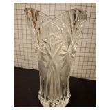 LARGE PRESSED GLASS VASE 14IN