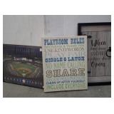 3 PC WALL ART-YANKEE STADIUM, QUOTES