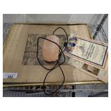 SALT RACK, VINTAGE BOOKLETS, FRAMED PRINT-DAMAGED