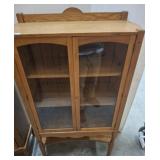 OAK CHINA CABINET 30X14X57
