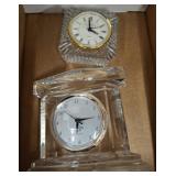 LENOX MANTLE CLOCK, CRYSTAL QUARTZ CLOCK