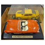 2 PC DIE CAST CORVETTE AND CHARGER