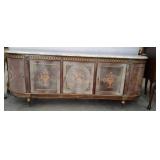 MARBLE TOP CONSOLE-NEEDS REFINISHING