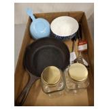 CAST IRON PAN, PIONEER WOMAN, MISC