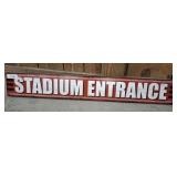 STADIUM ENTRANCE WOODEN SIGN