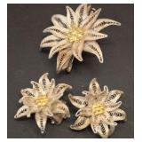800 SILVER FILIGREE SET WITH EARRINGS