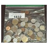 BAG OF FOREIGN COINS