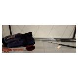 GROUP OF ASSORTED GOLF CLUBS WITH HEAD COVERS